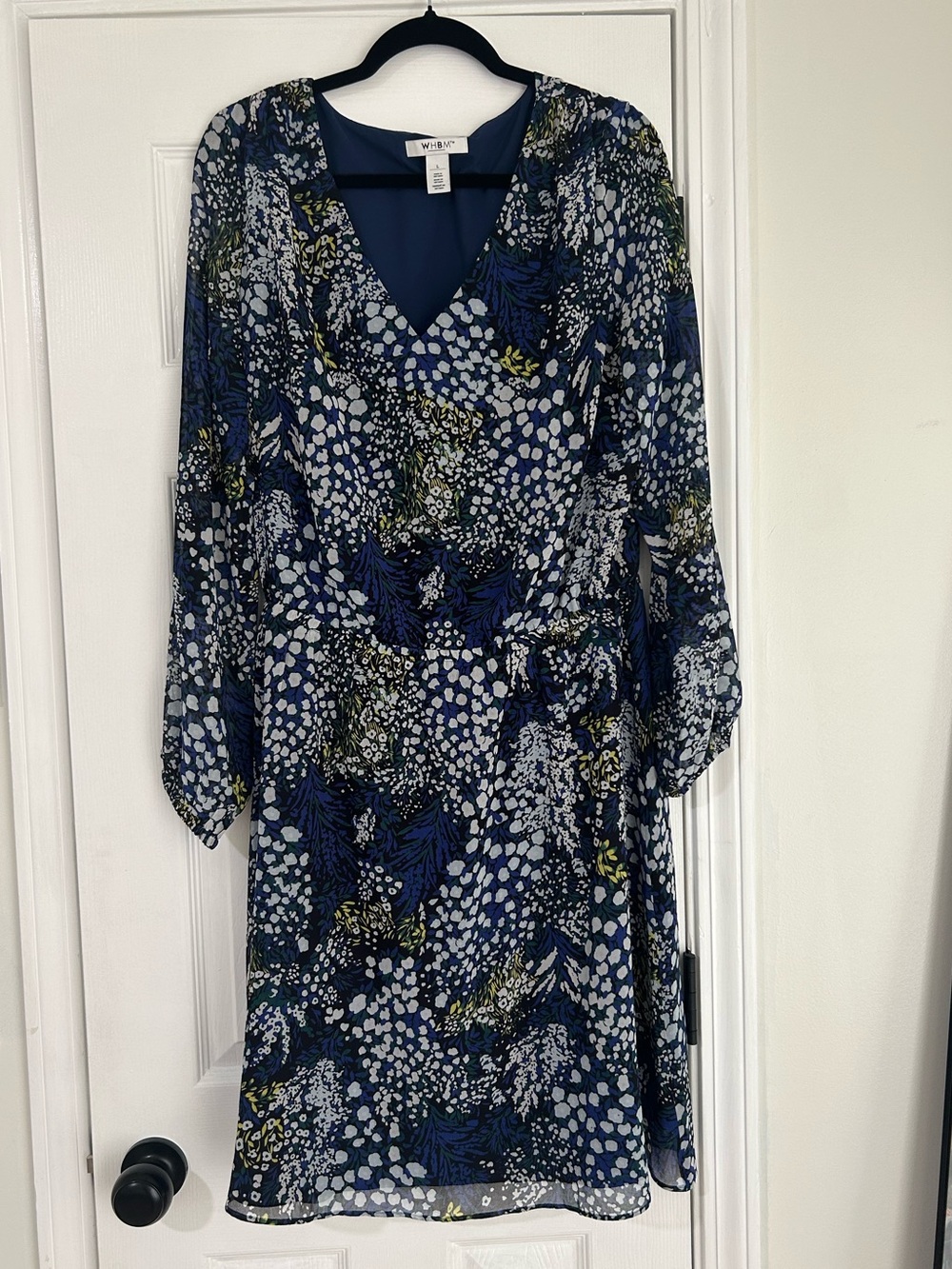 Dark blue floral dress